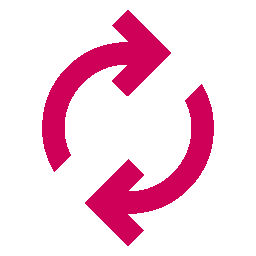 Icono de flip color rosa.