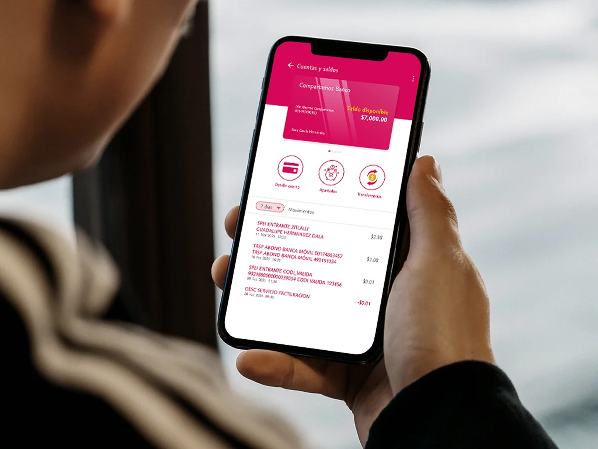 Teléfono app Compartamos Banco