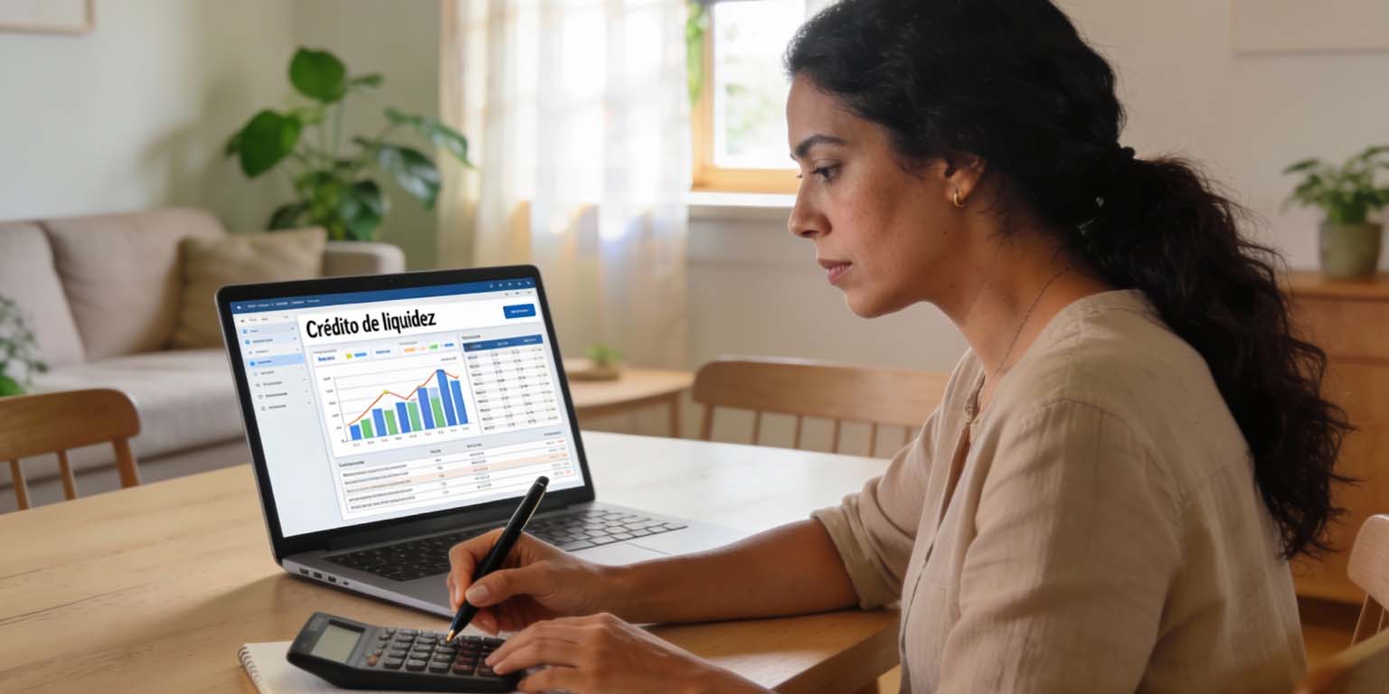 Ejecutivo revisando un crédito revolvente