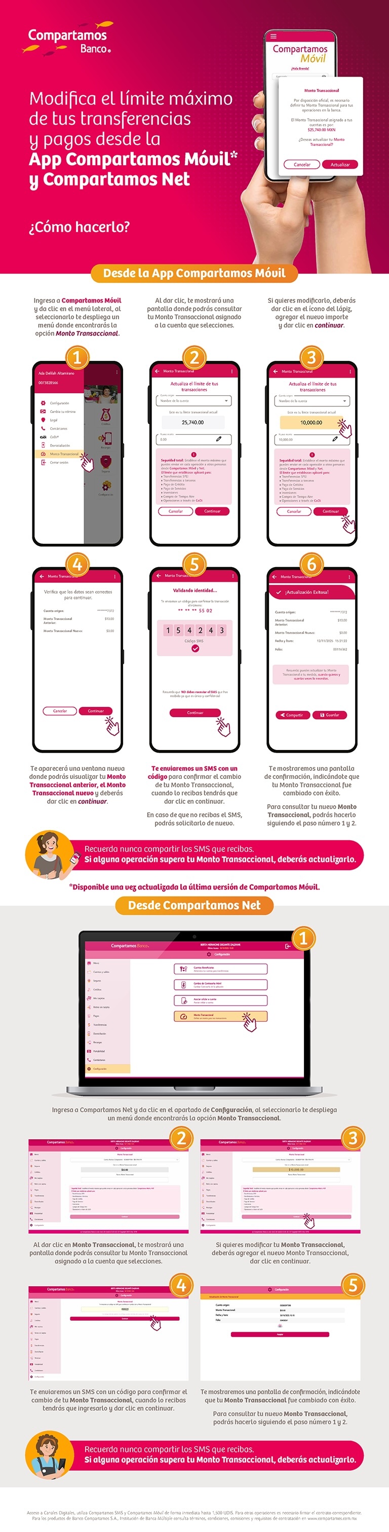 Modificar MTU en Compartamos Banco